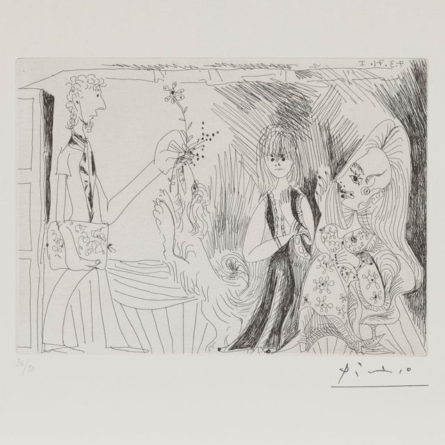 Pablo Picasso — Кабуль, сын Пьеро Кроммелинка, "женщина и дитя", из "Ла Сери 156"