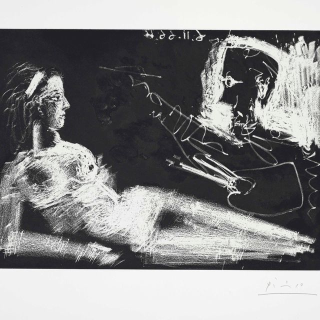 Pablo Picasso — Художник и модель в бандо