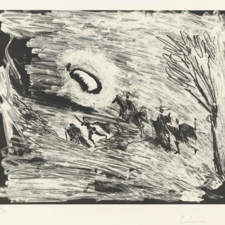 Pablo Picasso — Селестина. На рассвете, из серии 347 (1579 г. до н.э.; 1595 г. до н.э.)