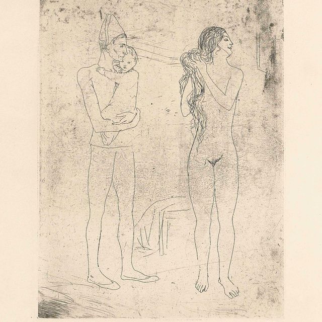 Pablo Picasso — Туалетная комната для матери, от: La Suite des Saltimbanques (B. 13; B. 15)