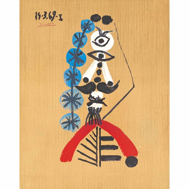 Pablo Picasso — Одна тарелка, из серии "Воображаемые портреты"