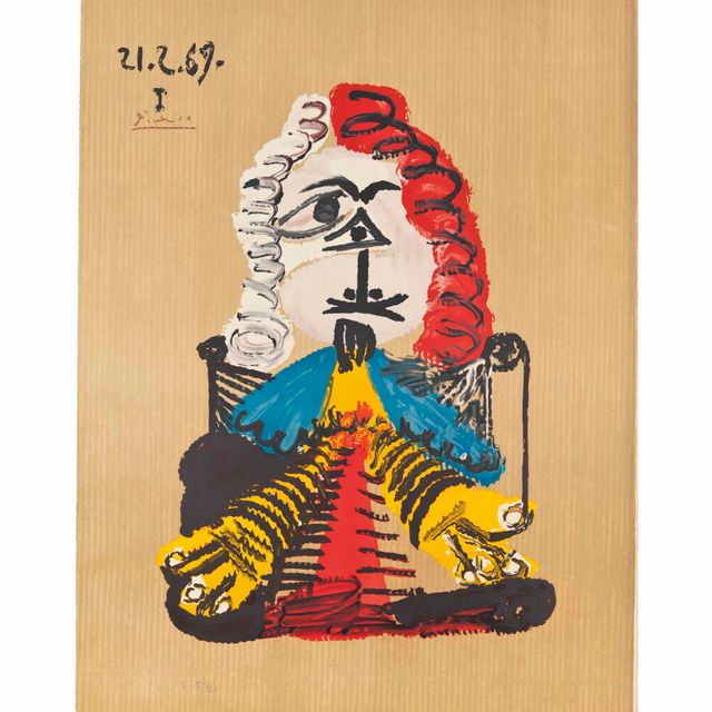 Pablo Picasso — Одна тарелка, из серии "Воображаемые портреты"