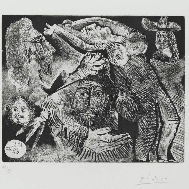 Pablo Picasso — "Трое мушкетеров", "Просвещение", из серии 347 (р. 1571; Р. 1587)