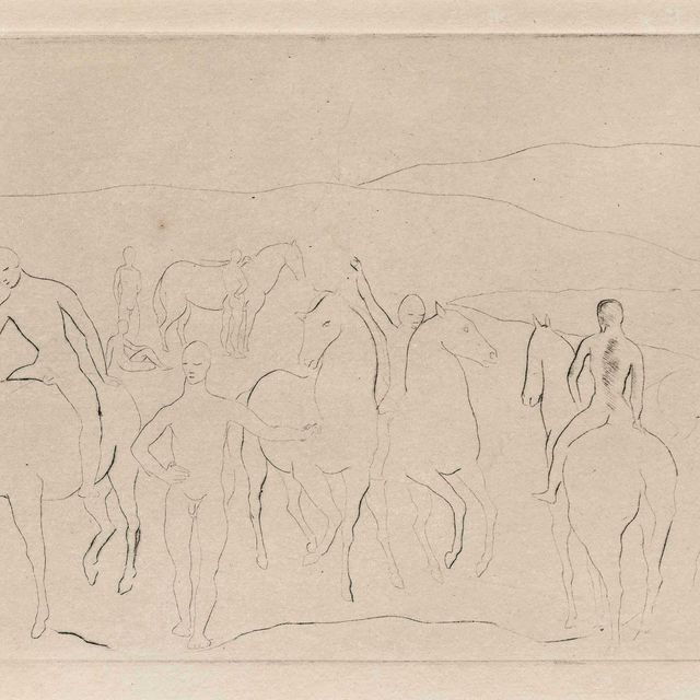 Pablo Picasso — Завтрак "Шведский стол" (Chevaux au Bain), от: La Suite des Saltimbanques