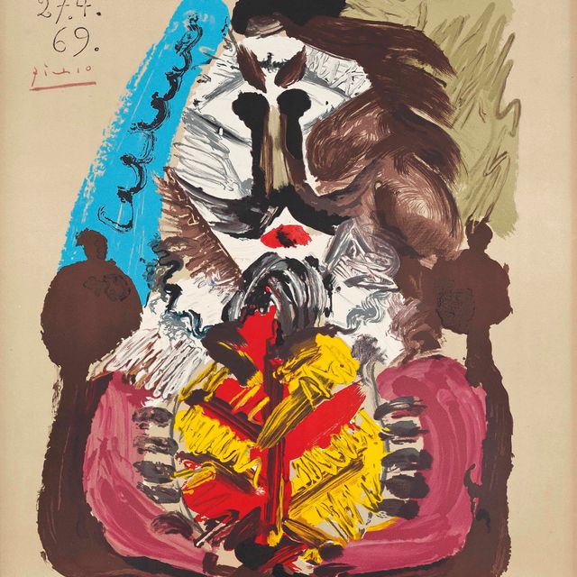 Pablo Picasso — Одна тарелка, из серии "Воображаемые портреты"