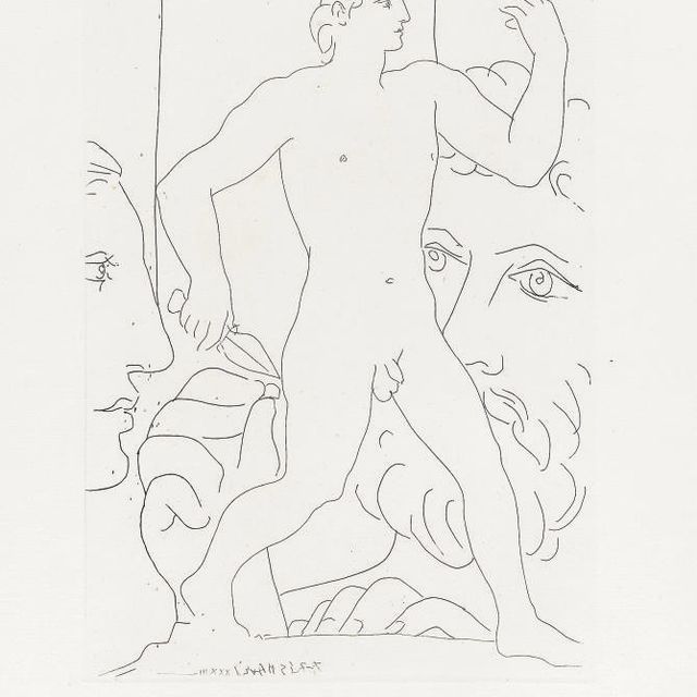 Pablo Picasso — Скульптура "Молодой человек в купе" из коллекции La Suite Vollard (B. 179; Ba. 332)