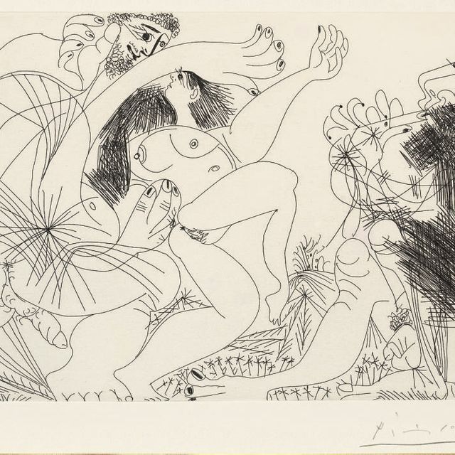 Pablo Picasso — Оазис для флейтистов и танцоров, из серии 347 (Р. 1718; Ba. 1735 Bb1)