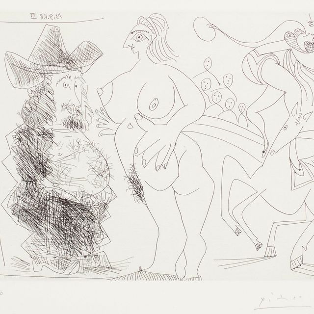 Pablo Picasso — Великолепное платье-кюлот для трассы цирка, от La Séries 347 (р. 1806; Р. 1823)