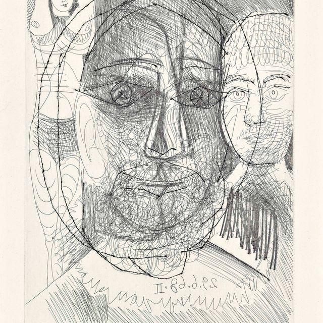 Pablo Picasso — Мужчина, женщина и юноша, от: Séries 347
