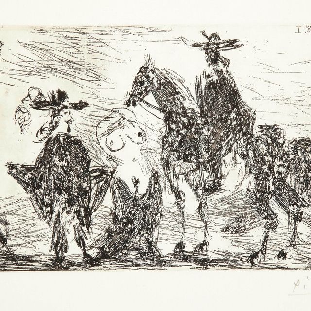 Pablo Picasso — Джентльмен, женщина благородная и рейтинговая, из Сериса, 347 (р. 1699; Р. 1715)