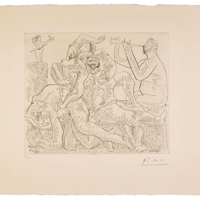 Pablo Picasso — Сценка из буколики, в которой любовь так нелепа