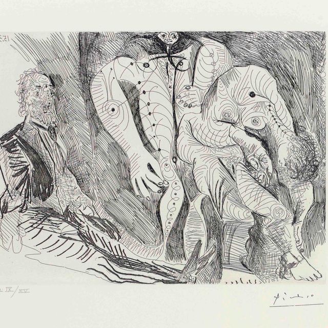 Pablo Picasso — Женский туалет, работы Дега Реванша, из коллекции La Serie 156 (1939 г.р.; 1948 г.р. Б.)