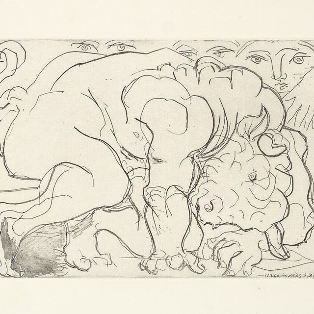 Pablo Picasso — Минотавр Блессе, VI, из "Сюиты Воллара" (B. 196; Ba. 363 Bd)