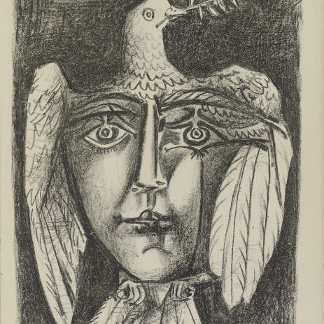 Pablo Picasso — Поль Элюар, "Лик мира", Серия художественных изданий, Париж, 1951 (Б. 687; С. 62; Мурло 203)