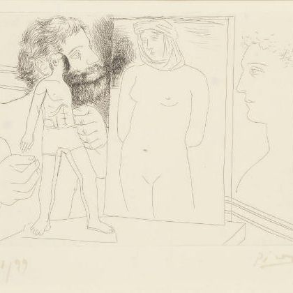 Pablo Picasso — Скульптор-модельер, тарелка 5 от шеф-повара ресторана inconnu (B. 86; B. 127)