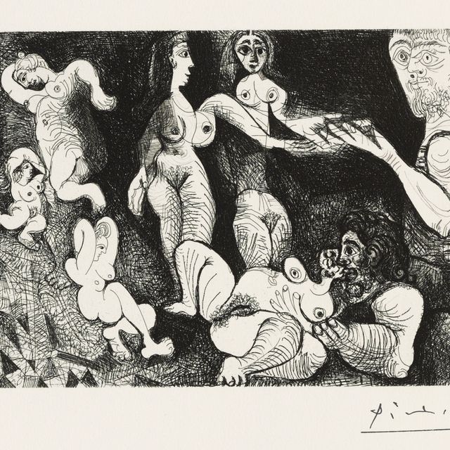 Pablo Picasso — Марин, поклонница двух женщин, из серии 156