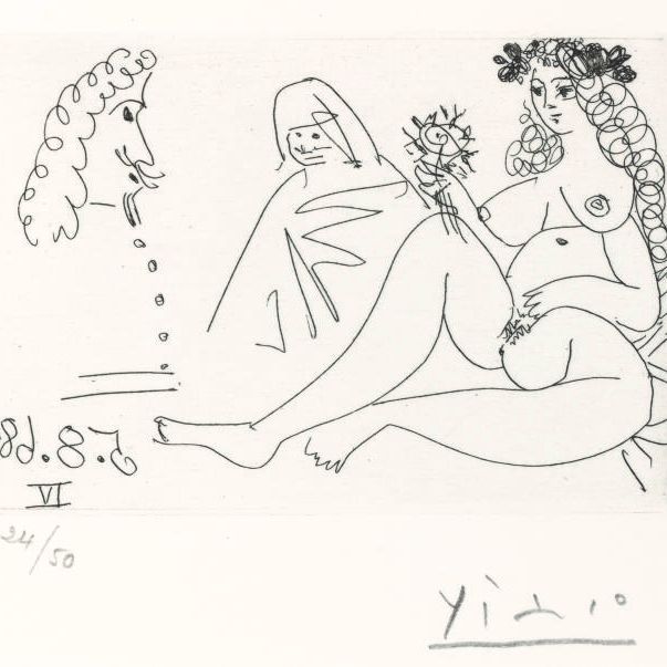 Pablo Picasso — Роковая блондинка а-ля Флер из "Ла Сери 347" (р. 1729; Р. 1746)