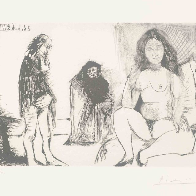 Pablo Picasso — Мужская пенсия для молодой женщины, из серии 347:341 (Bloch 1673; Baer 1689)