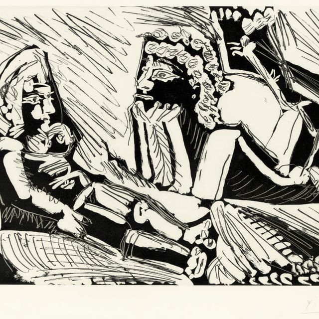 Pablo Picasso — Беседа мюэтта из "Ла Сери 347" (1500 г. до н.э.; 1516 г. до н.э.)