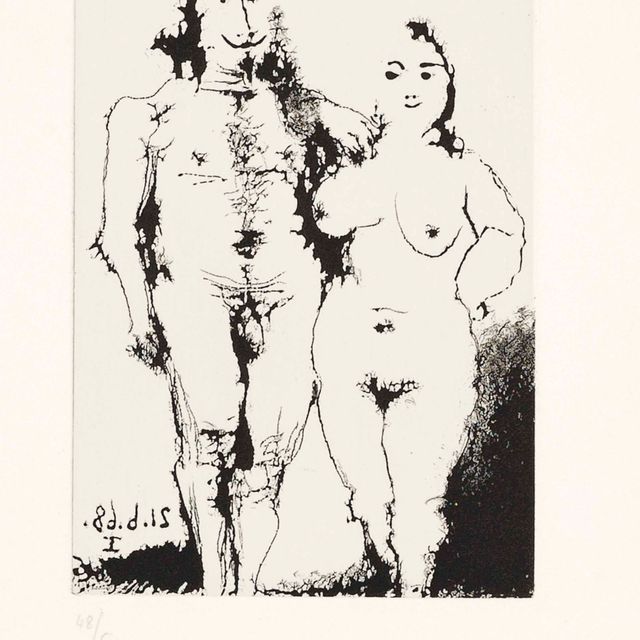 Pablo Picasso — Стоящая обнаженная пара, от: Séries 347