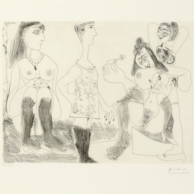 Pablo Picasso — Дега Сонгеан, "Средь бела дня", из "Ла Сери 156" (Р. 1965; Ba. 1974 IIBb)