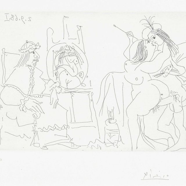 Pablo Picasso — Рафаэль и Форнарина IX: Прибытие папы Римского, от: Séries 347