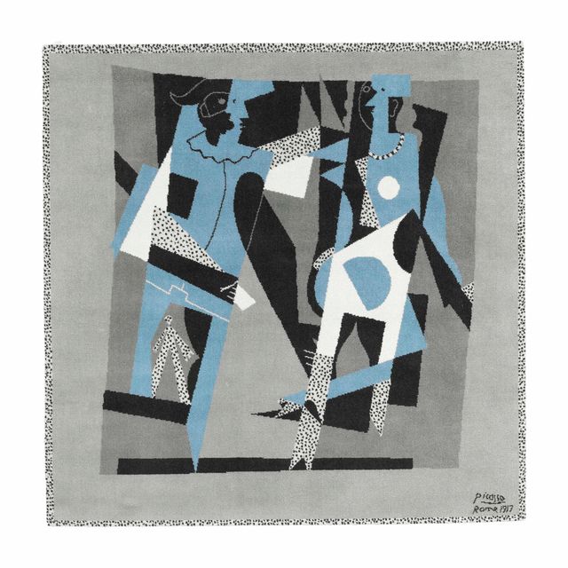 Pablo Picasso — Арлекин и женщина с ожерельем