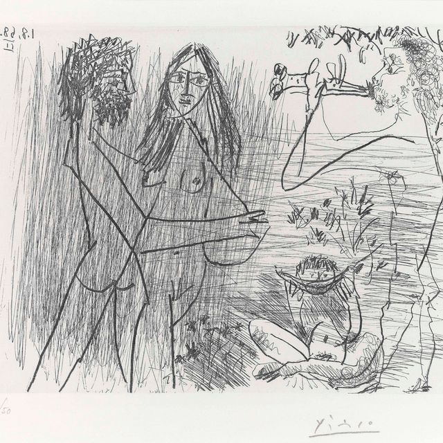 Pablo Picasso — Влюбленный, Флейтист и мастер по приготовлению пастилы, от: Series 347