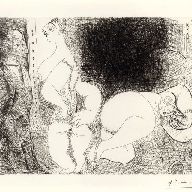Pablo Picasso — Картины по переписке, автор Дега, из "Ла Сери 156" (Р. 1937; Б. 1946 II)