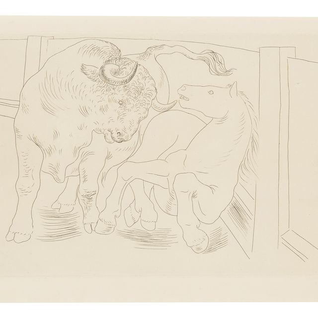 Pablo Picasso — Торо и шевалье, Третье блюдо от шеф-повара ресторана inconnu