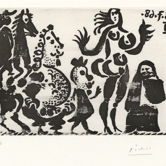 Pablo Picasso — Селестина, Майя и гротески из "Сери 347" (р. 1682; Р. 1698)