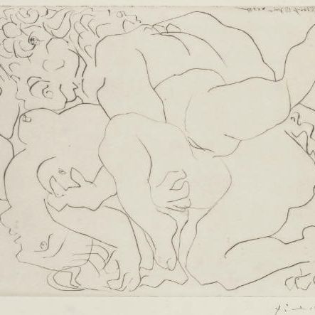 Pablo Picasso — Минотавр-насильник и женщина (B. 262; Ba. 372)