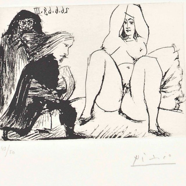 Pablo Picasso — Селестина, твоя протеже и молодой джентльмен, из серии 347