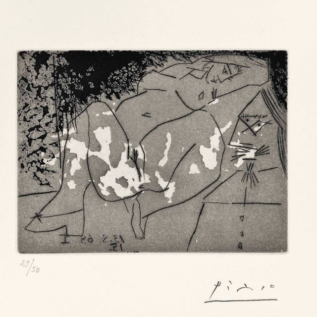 Pablo Picasso — Молодая женщина и мушкетер, от: Séries 347