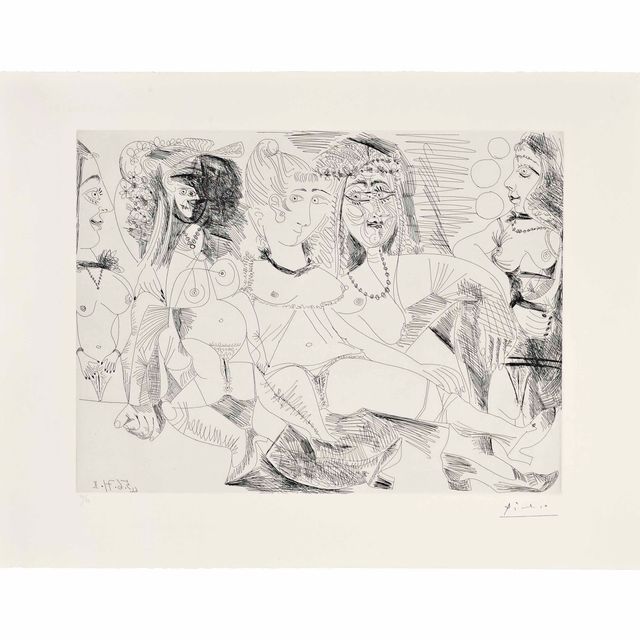 Pablo Picasso — Пять обнаженных проституток, из серии 156 (Блох, 1999)
