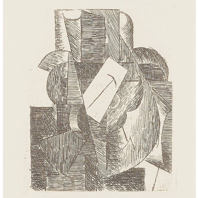 Pablo Picasso — Человек во главе, из "Кубизма"