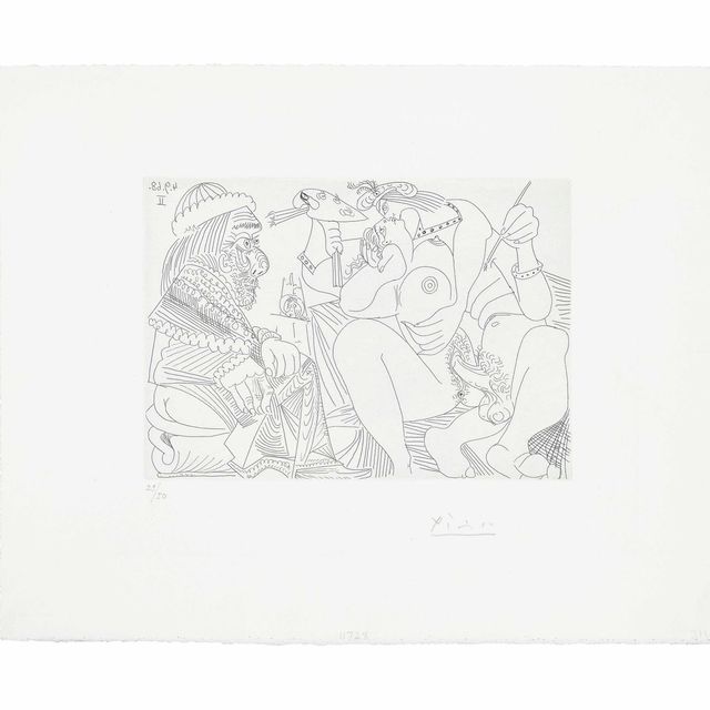 Pablo Picasso — Рафаэль и "Форнарина XVI": "Папа есть сын пота", автор песен, из: Séries 347