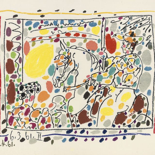 Pablo Picasso — Хайме Сабартес, "Лос-Торос" с Пикассо, Монте-Карло, Андре Соре, редактор, 1961 (Блох, 1014-17, Мурло, 346, 348-50; ср. книги Крамера, 113)