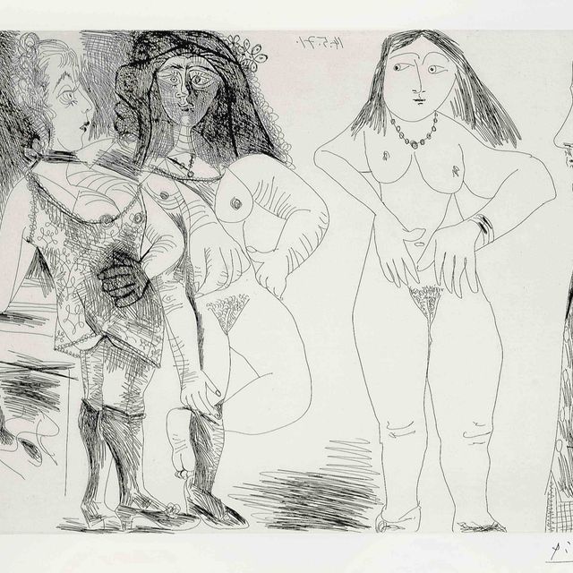 Pablo Picasso — Дега "У детей". "Записка", из серии 156 (Б. 1981; Б. 1991)