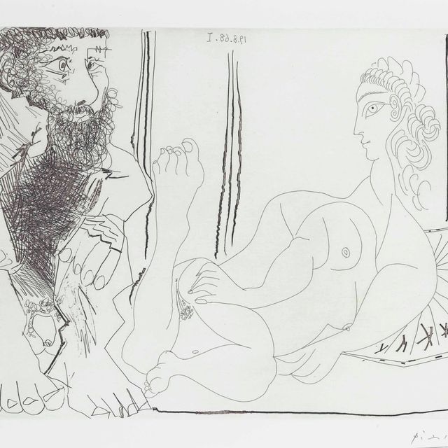 Pablo Picasso — Страстная женщина и настоящий песенник, из "Ла Сери 347"