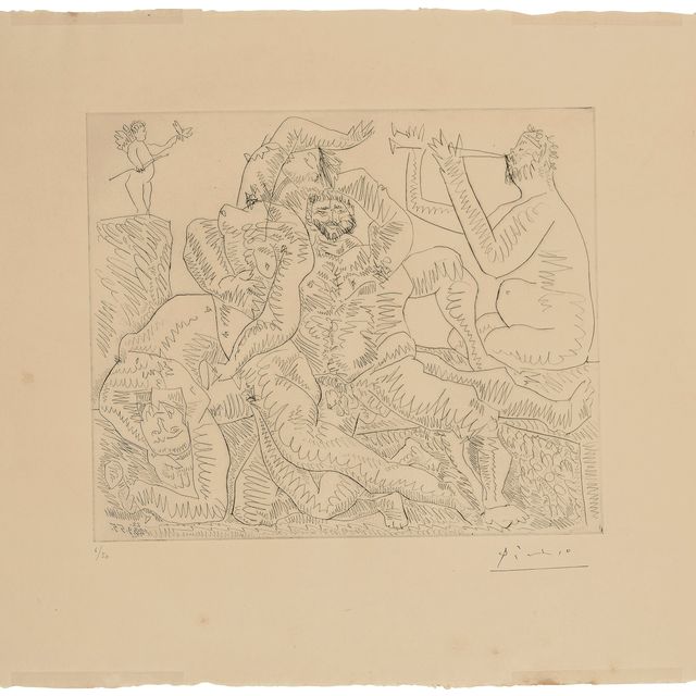 Pablo Picasso — Сценка из буколики, в которой любовь так нелепа