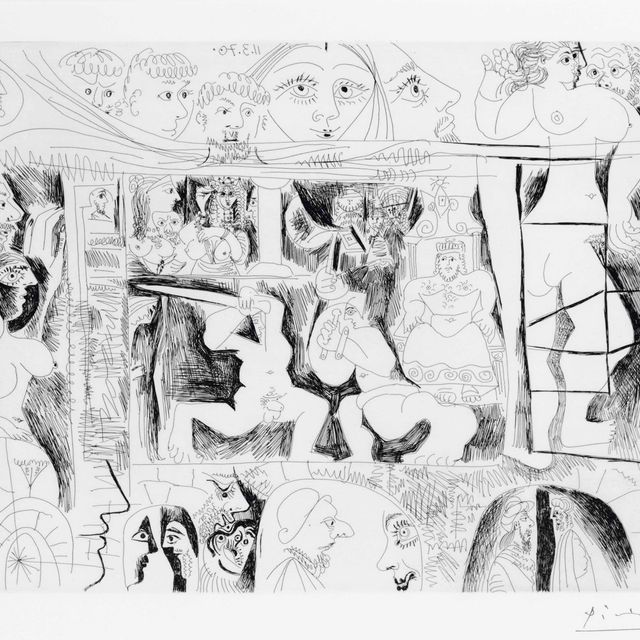 Pablo Picasso — Бои гладиаторов, обычные зрители, из "Ла Сери" 156