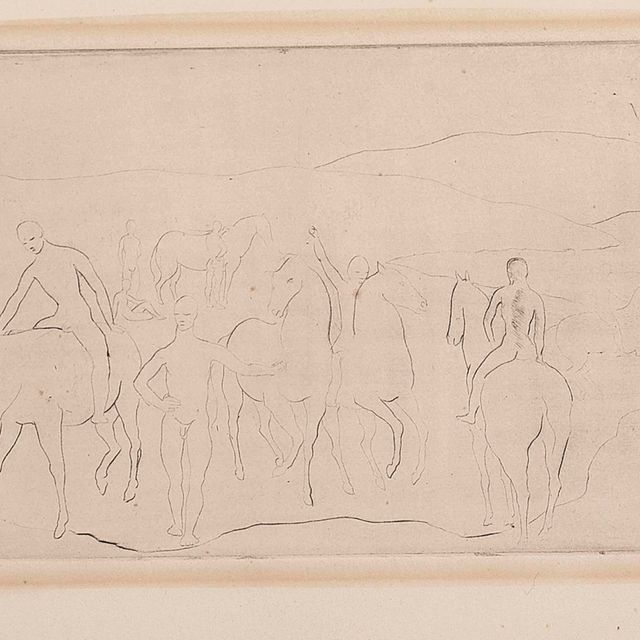 Pablo Picasso — Завтрак "Шведский стол" (Chevaux au Bain), от: La Suite des Saltimbanques