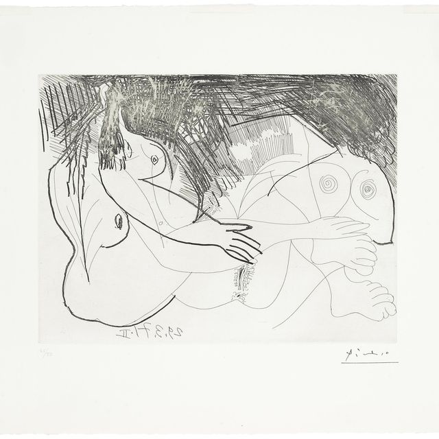 Pablo Picasso — Две обнаженные девушки расслабляются, из серии 156