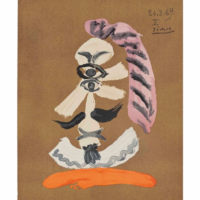Pablo Picasso — Одна тарелка, из серии "Воображаемые портреты"