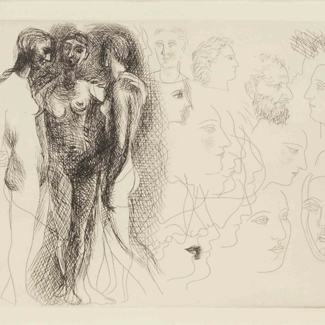 Pablo Picasso — "Трое в дебюте", "Эскизы образов", из книги "Шеф-повар в Конну" (стр. 90; стр. 131; см. стр. 20)