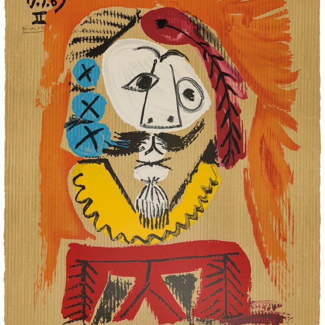 Pablo Picasso — Одна тарелка, из серии "Воображаемые портреты"