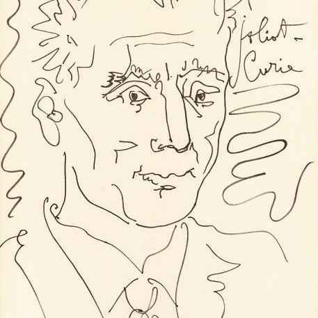 Pablo Picasso — Портрет Фредерика Жолио-Кюри