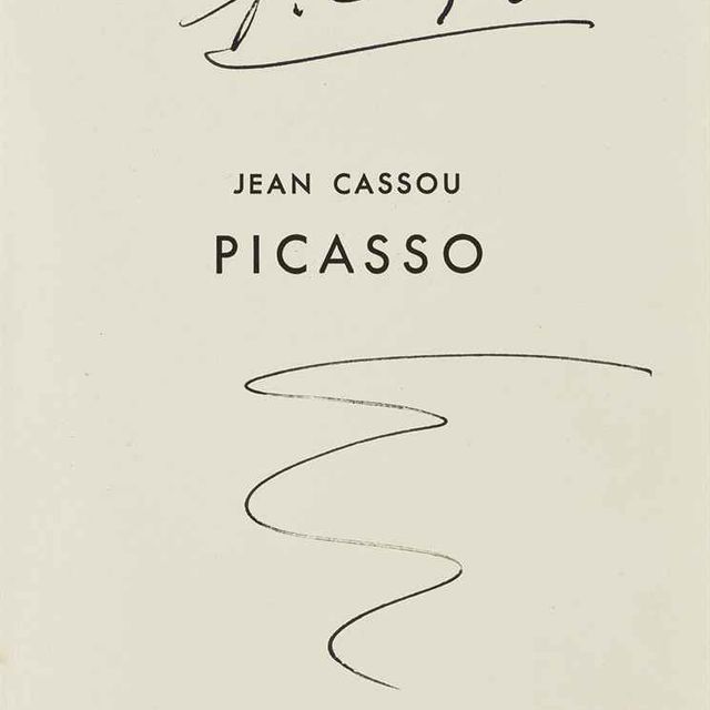 Pablo Picasso — Автограф Ж. Кассу "Пикассо", Париж, 1937