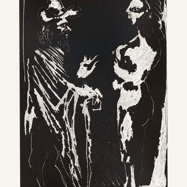Pablo Picasso — На севере. Человек-дискутант, только сын, из серии 156 (Блох, 1952; Бэр, 1961).
